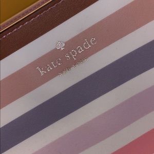 Kate Spade “Kelsey Tote” striped shoulder bag